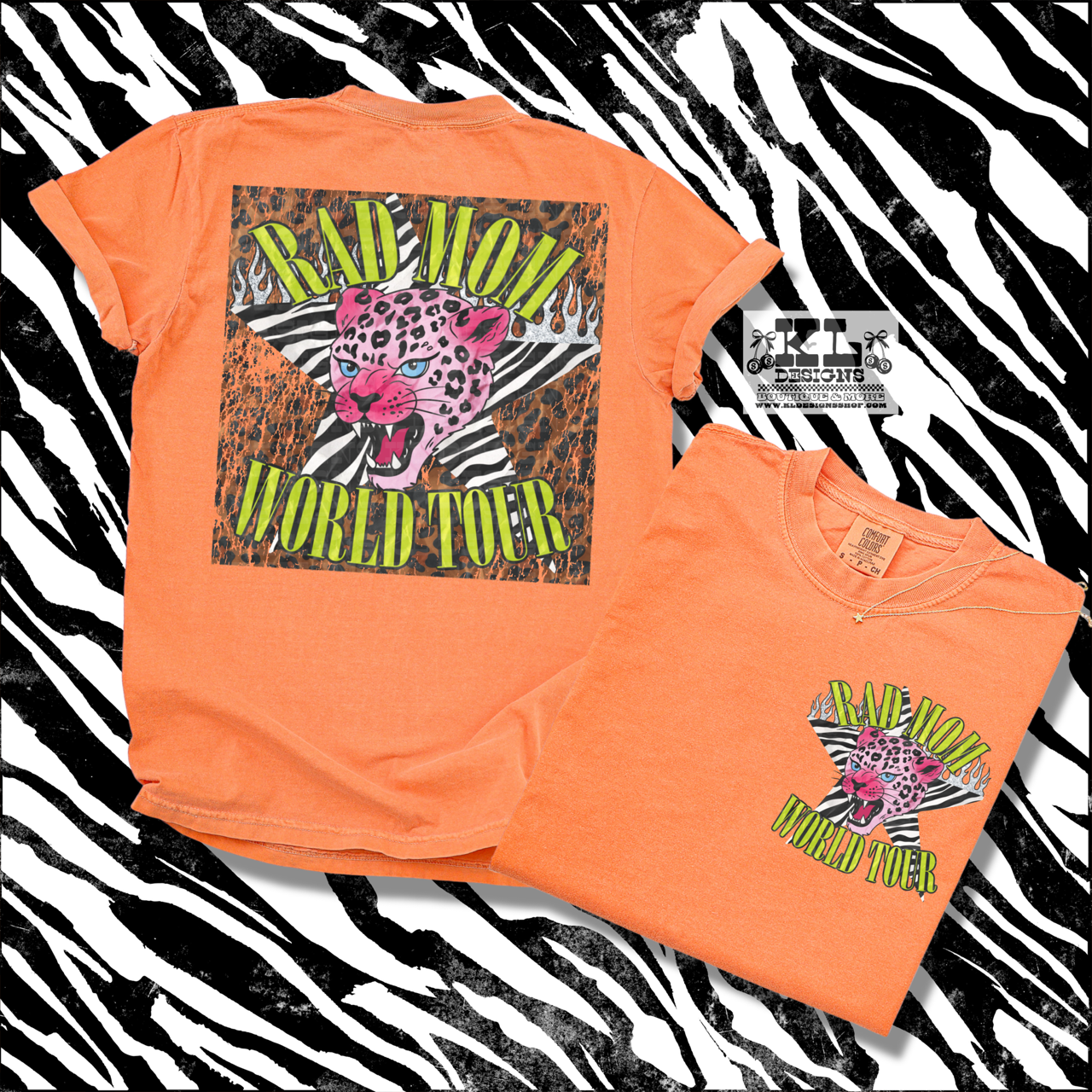 Leopard Rad Mom World Tour  - Front & Back