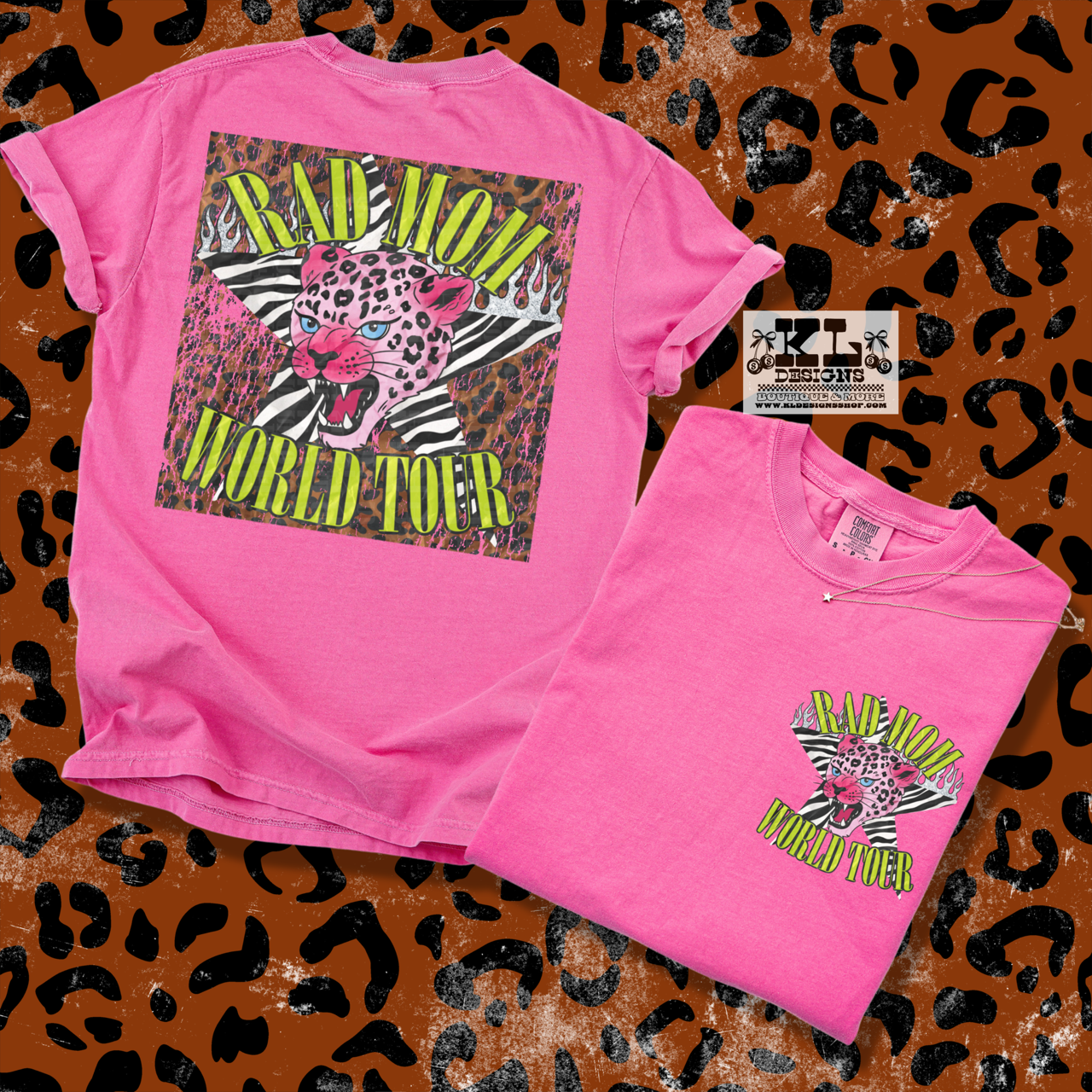 Leopard Rad Mom World Tour  - Front & Back