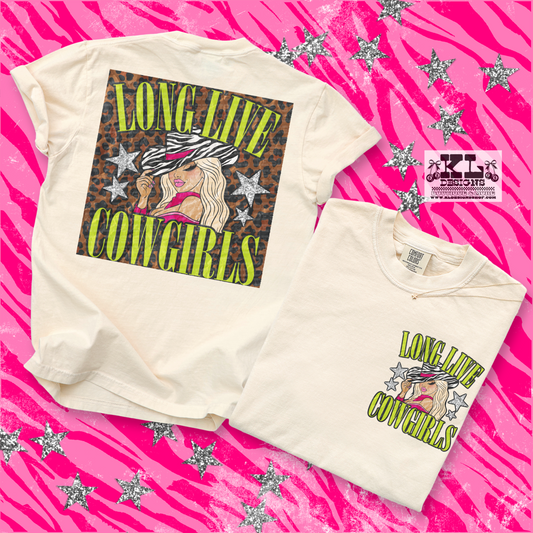 Blonde Leopard Long Live Cowgirls  - Front & Back