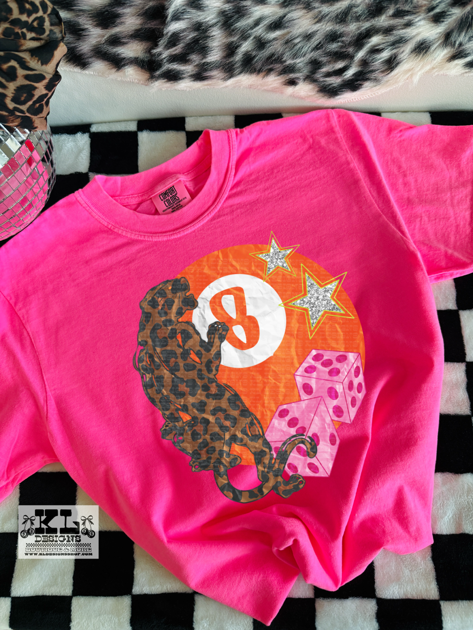 Textured Girly Orange 8 Leopard