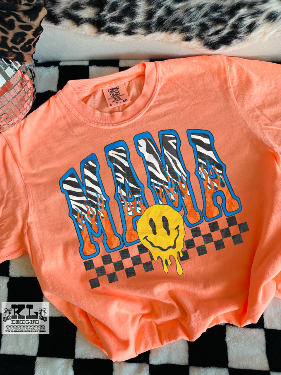 Drippy Face Zebra Flame Mama
