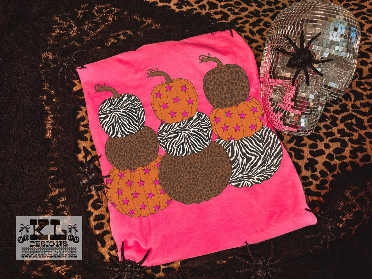 Funky Animal Print Pumpkin Stacks