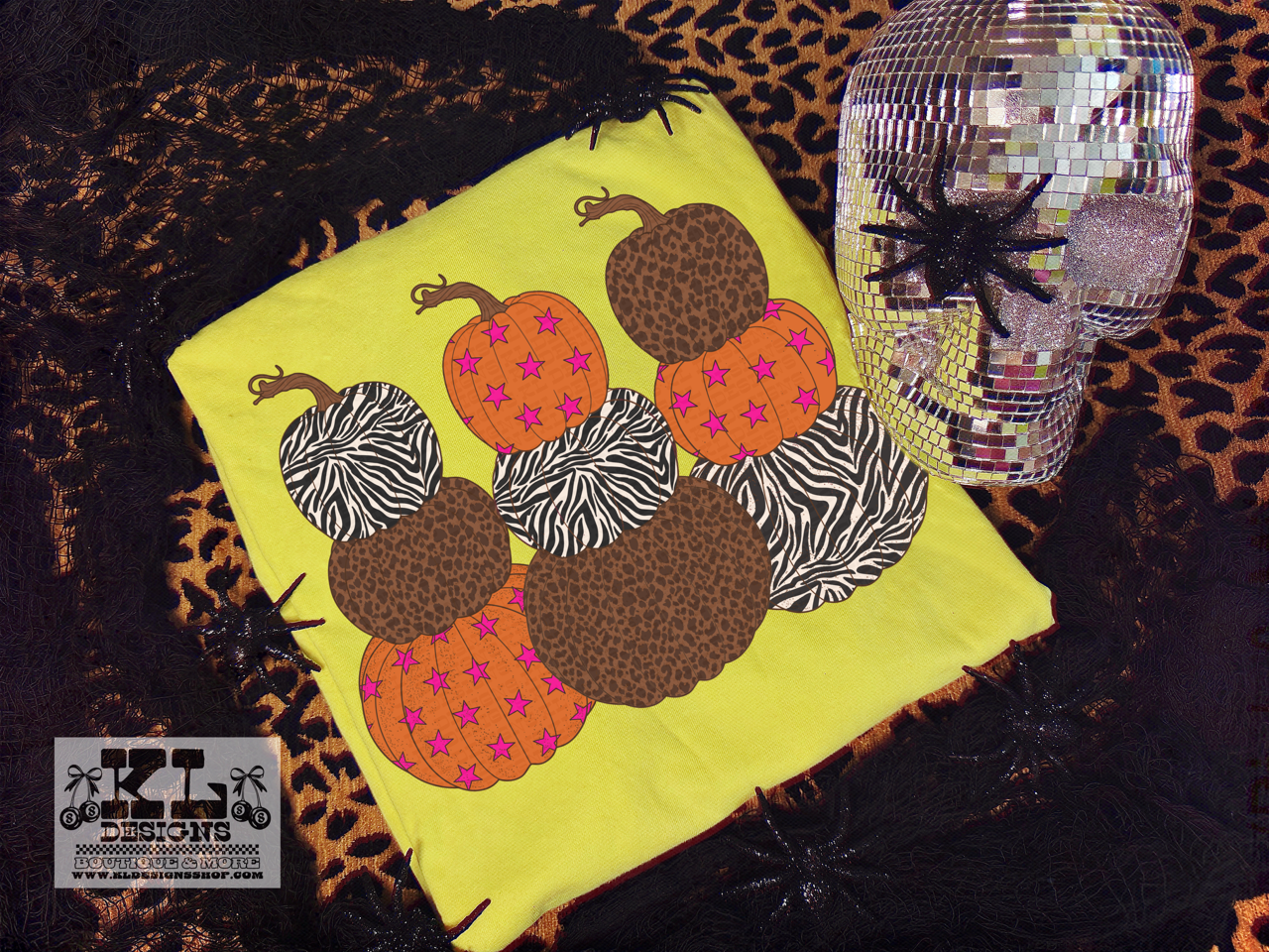 Funky Animal Print Pumpkin Stacks