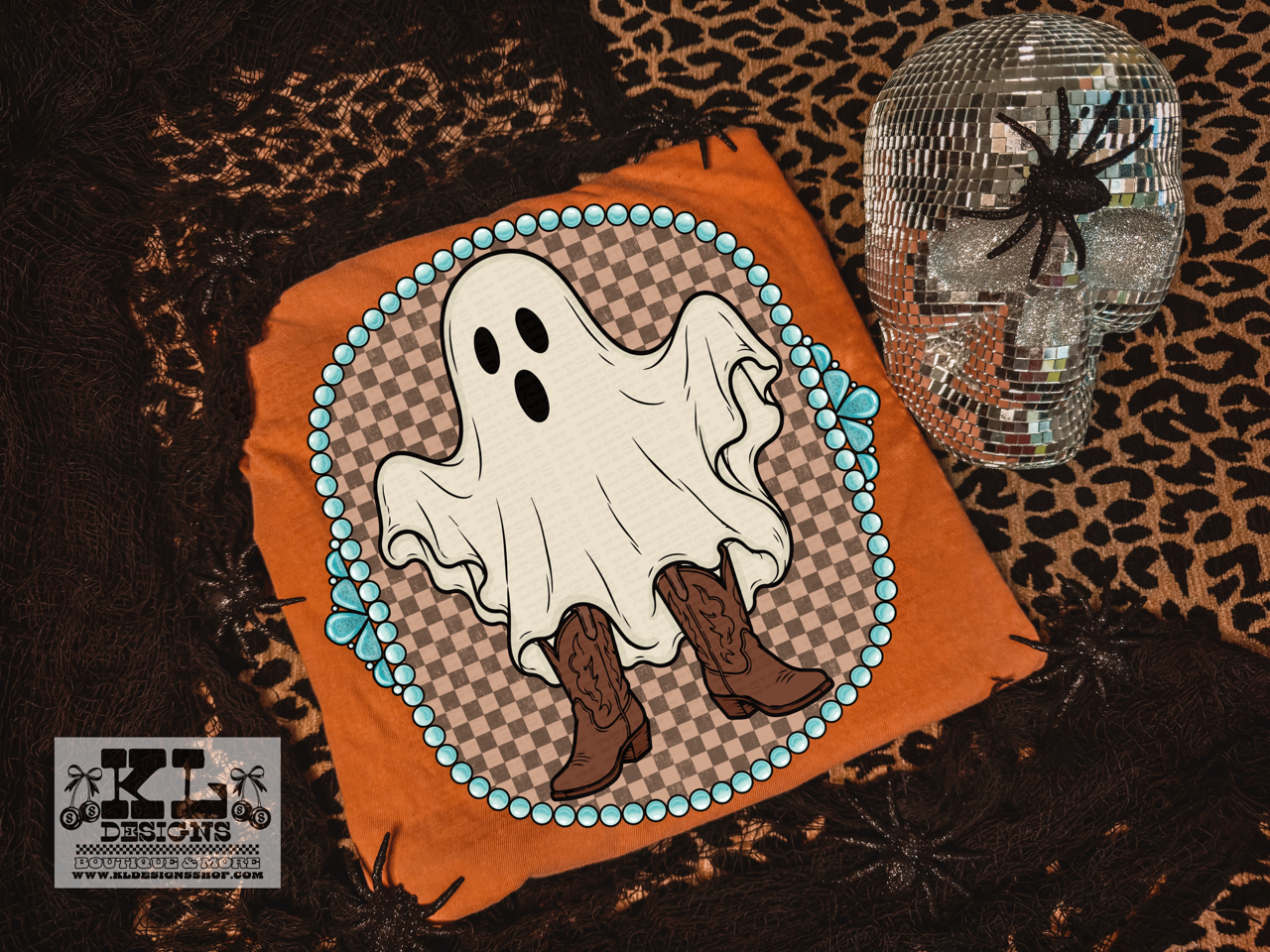 Cowboy Boots Checkered Ghostie
