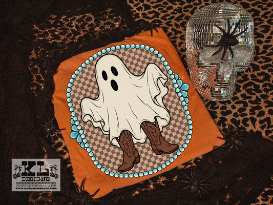 Cowboy Boots Checkered Ghostie