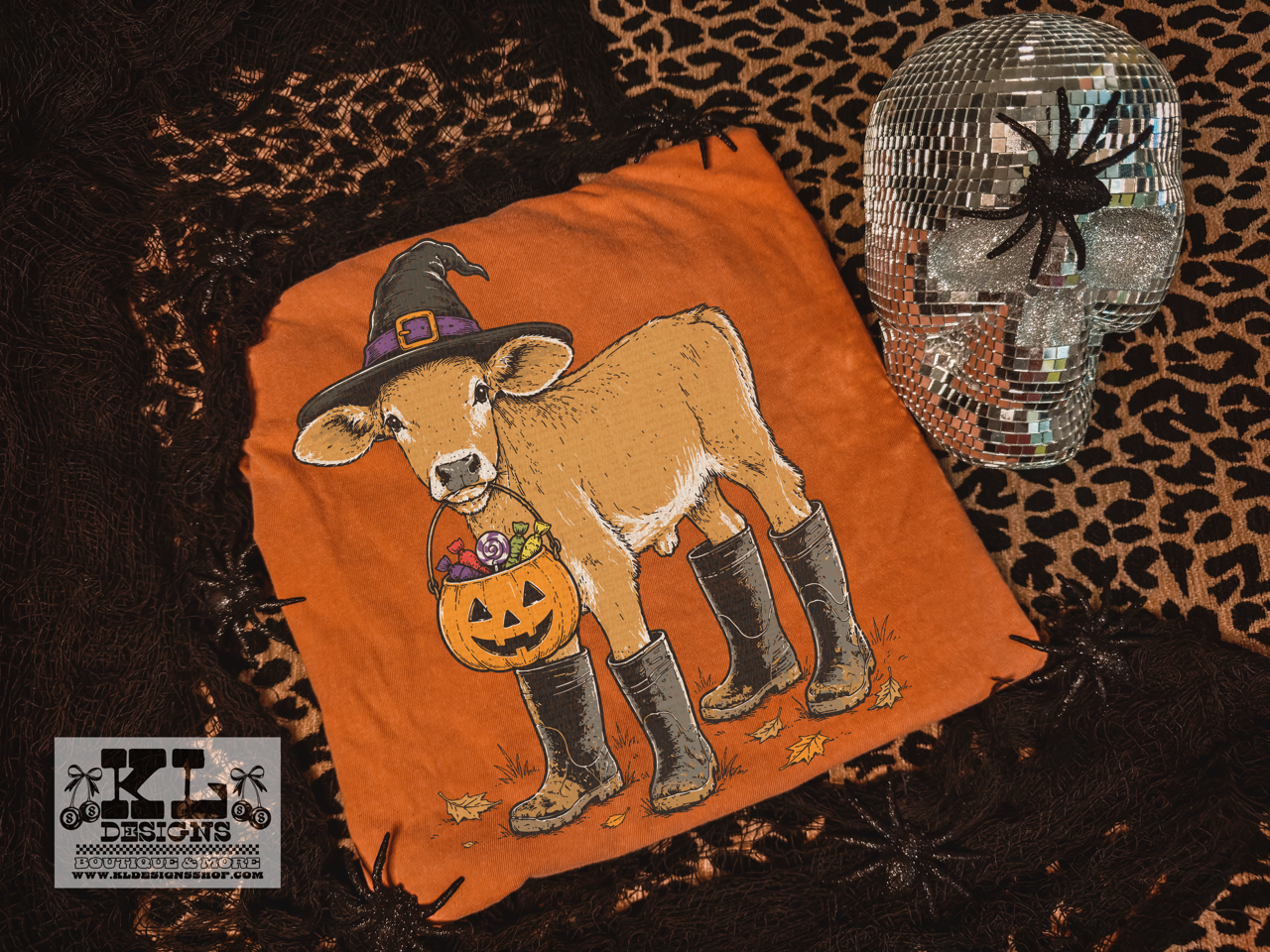 Vintage Halloween Trick Or Treat Calf Cow