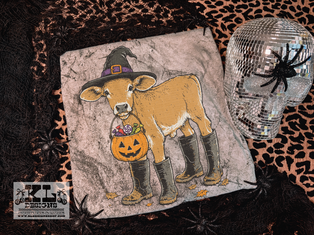 Vintage Halloween Trick Or Treat Calf Cow