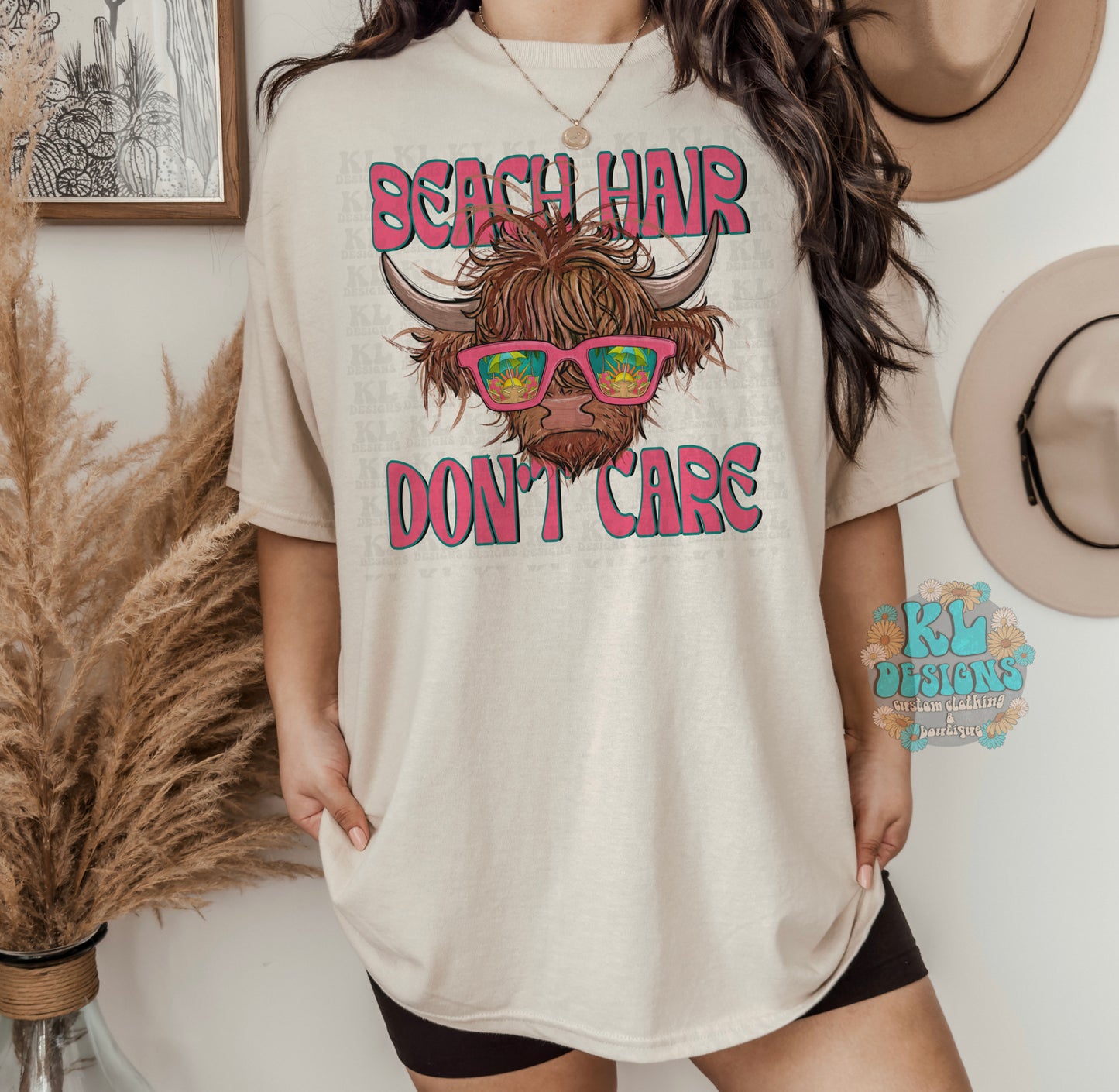 Beach Hair Cow Tee