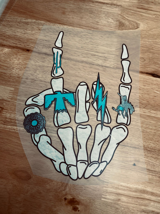 Skellie Turquoise Jewels - (you pick the print/i pick the tee color)