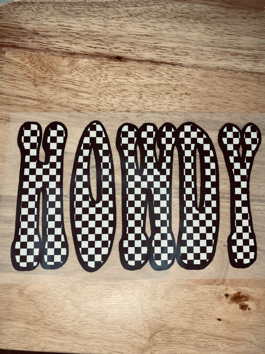 Checkered Howdy - (you pick the print/i pick the tee color)