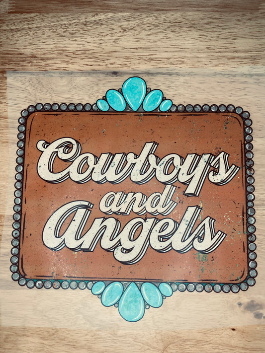 Cowboy Angel - (you pick the print/i pick the tee color)