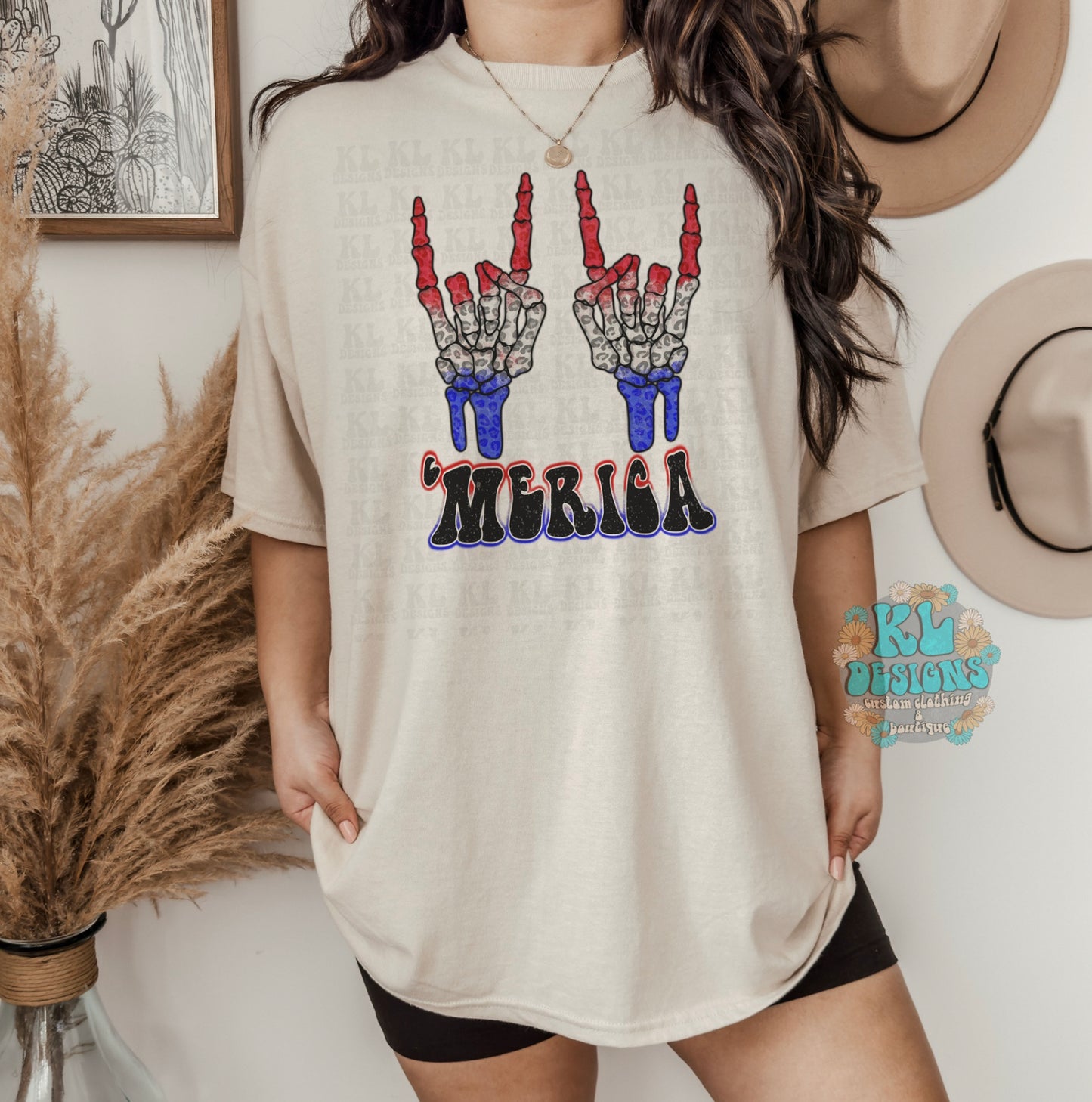 Merica Skull Hands