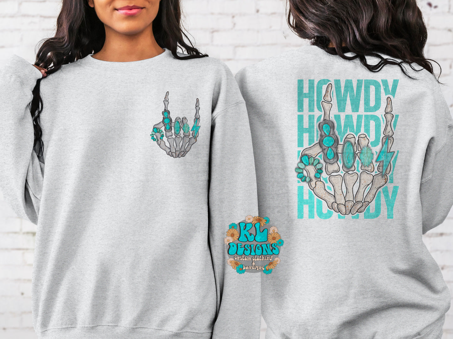 Howdy Jewelry Skull Sweatshirt