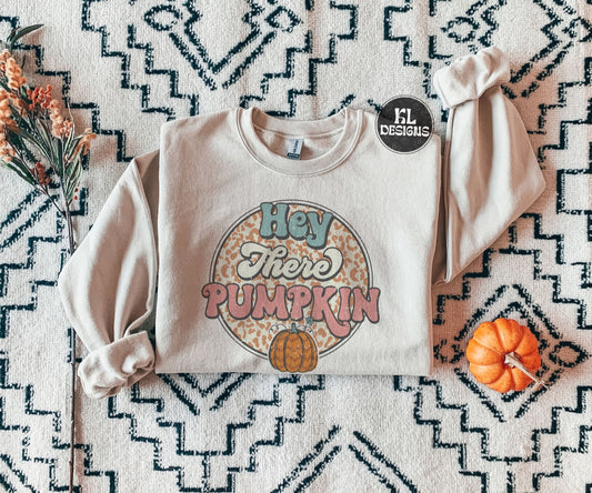 Leopard Circle Hey There Pumpkin