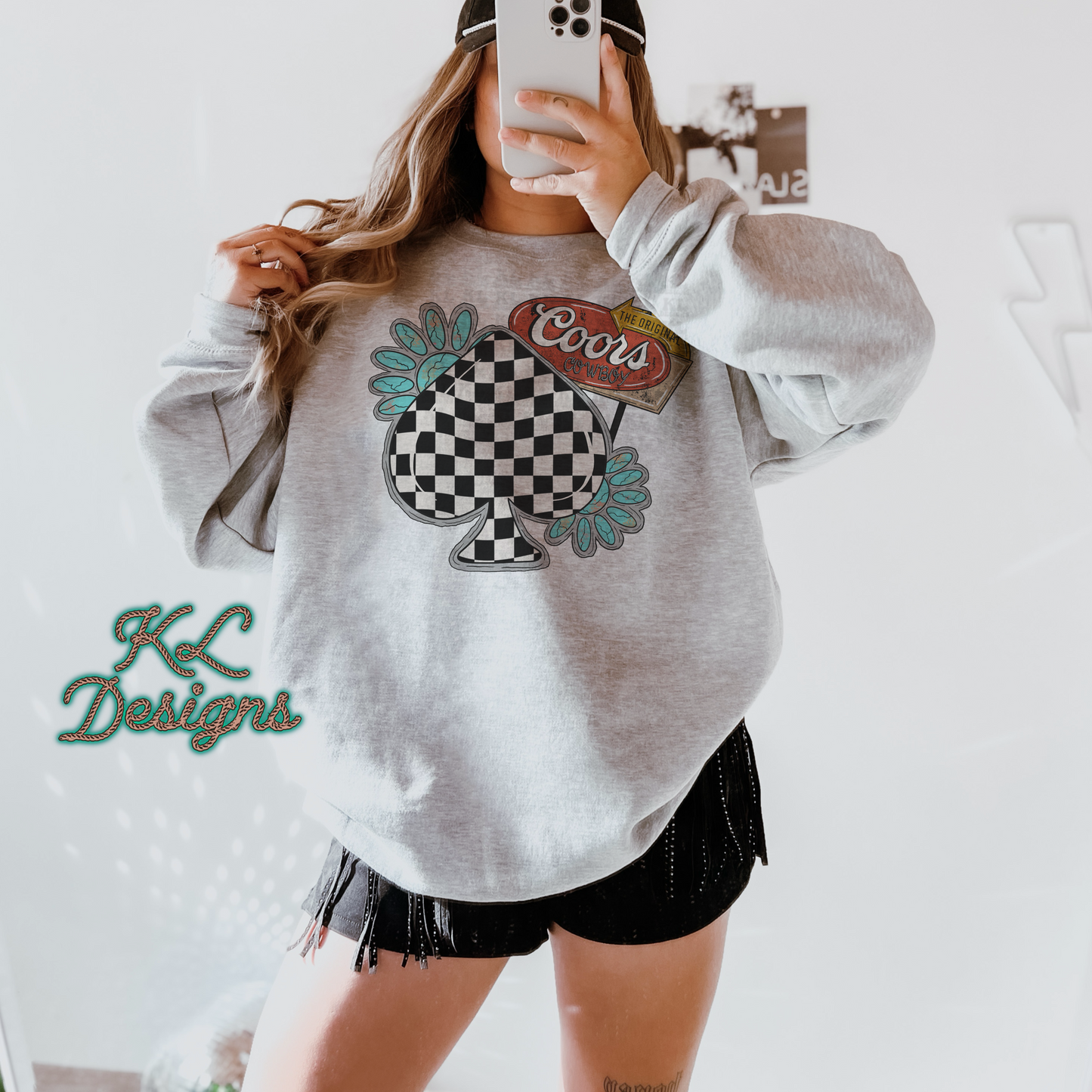 Original Turquoise Checkered Spade - Sublimation