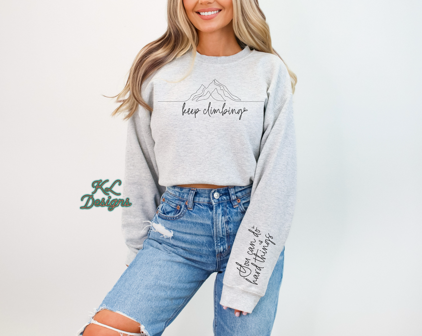 Keep Climbing W/ Sleeve Detail Sweatshirt