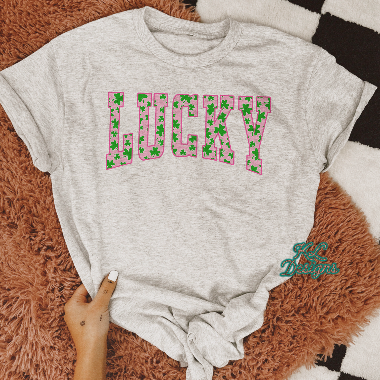 Pink Clover Varsity Lucky