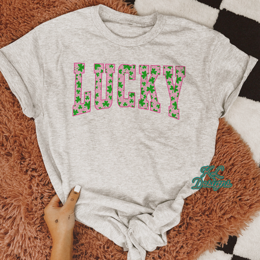 Pink Clover Varsity Lucky