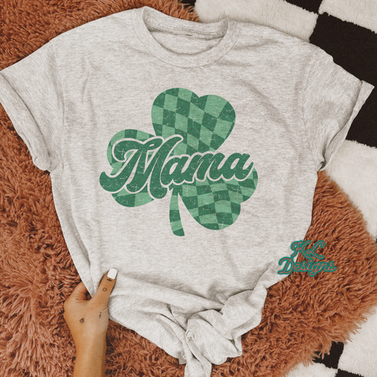 Green Checkered Mama Clover