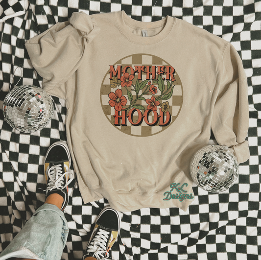 Checkered Retro Mother Hood Circle