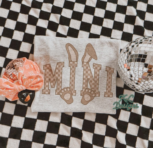 Bunny Checkered Varsity Mini