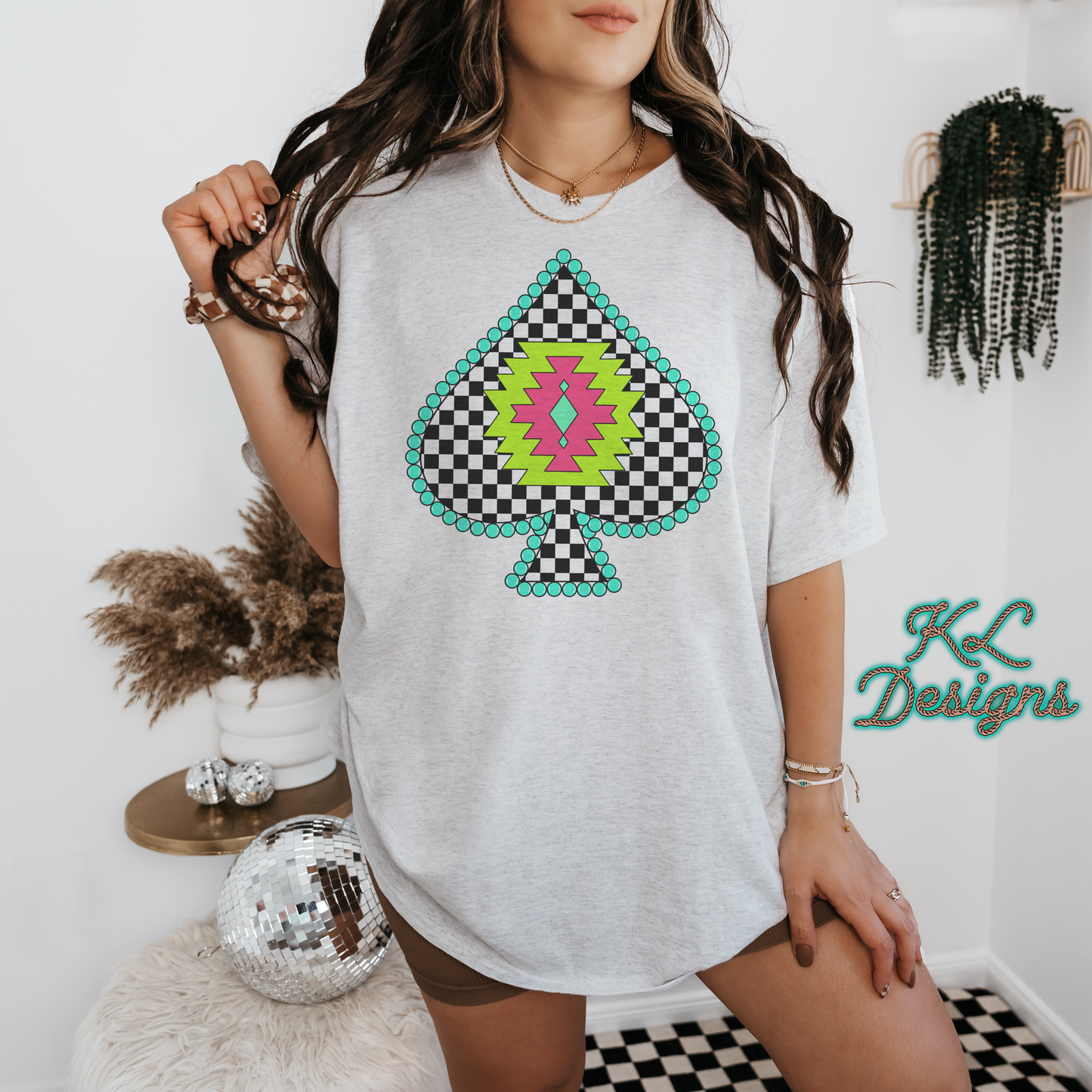 Checkered Aztec Spade