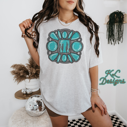 Turquoise Cactus Checkered Cluster