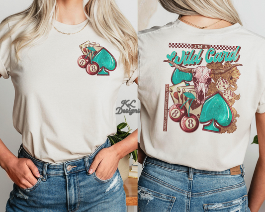 Wild Card Collage Skull - Front&Back