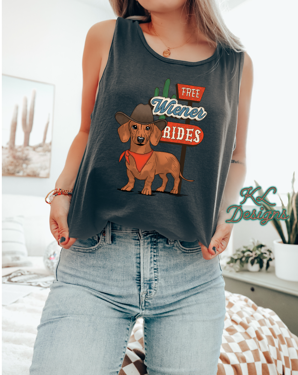 Wiener Rides Wiener Rides Tank (preorder) – KL Designs