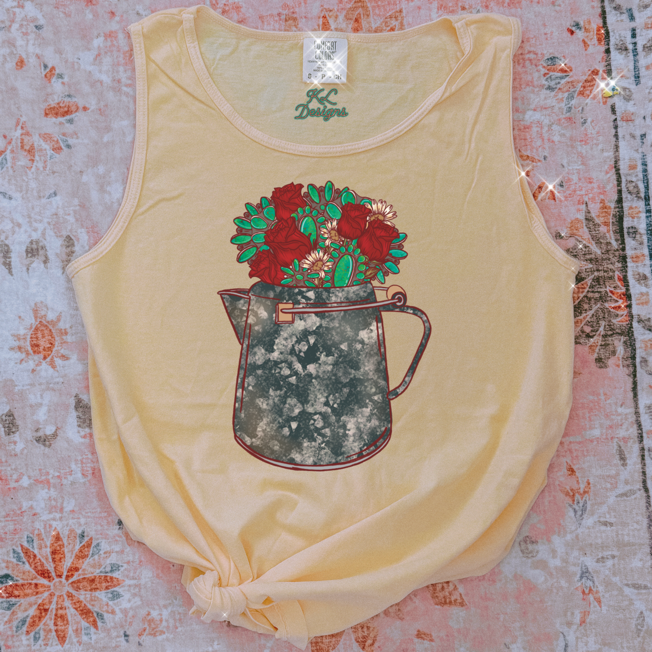 Western Watering Can Bouquet Tank (preorder)