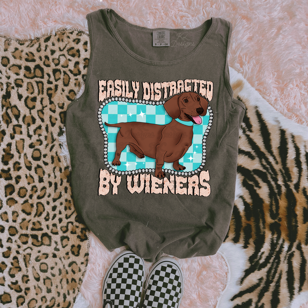 Easily Distracted Dachshund Tank - (preorder)