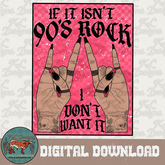 Pink 90’s Rock - Digital Download