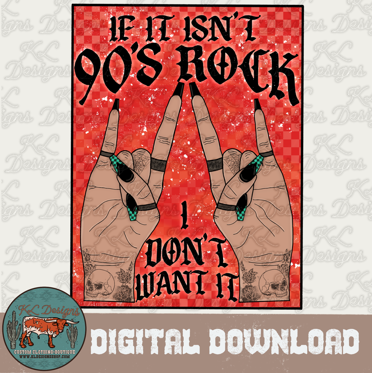 Red 90’s Rock - Digital Download