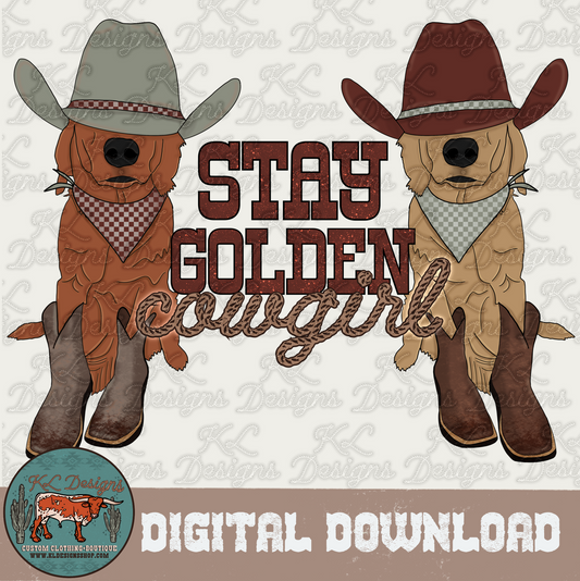 Golden Cowgirl Dogs - Digital Download