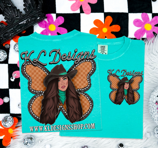 KLD Western Butterfly Logo- Front & Back (preorder)