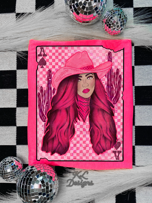 Pink Desert Cowgirl Card (preorder)