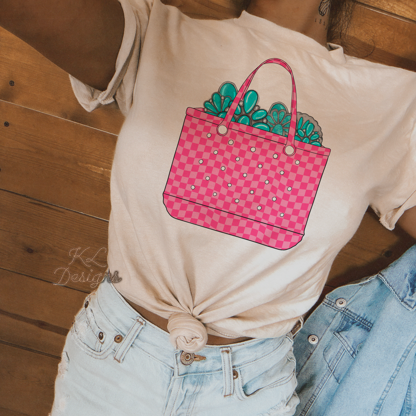 Pink Summer Checkered Bag (sublimation)