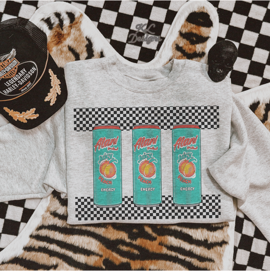 Peachy Checkered Cans (sublimation)