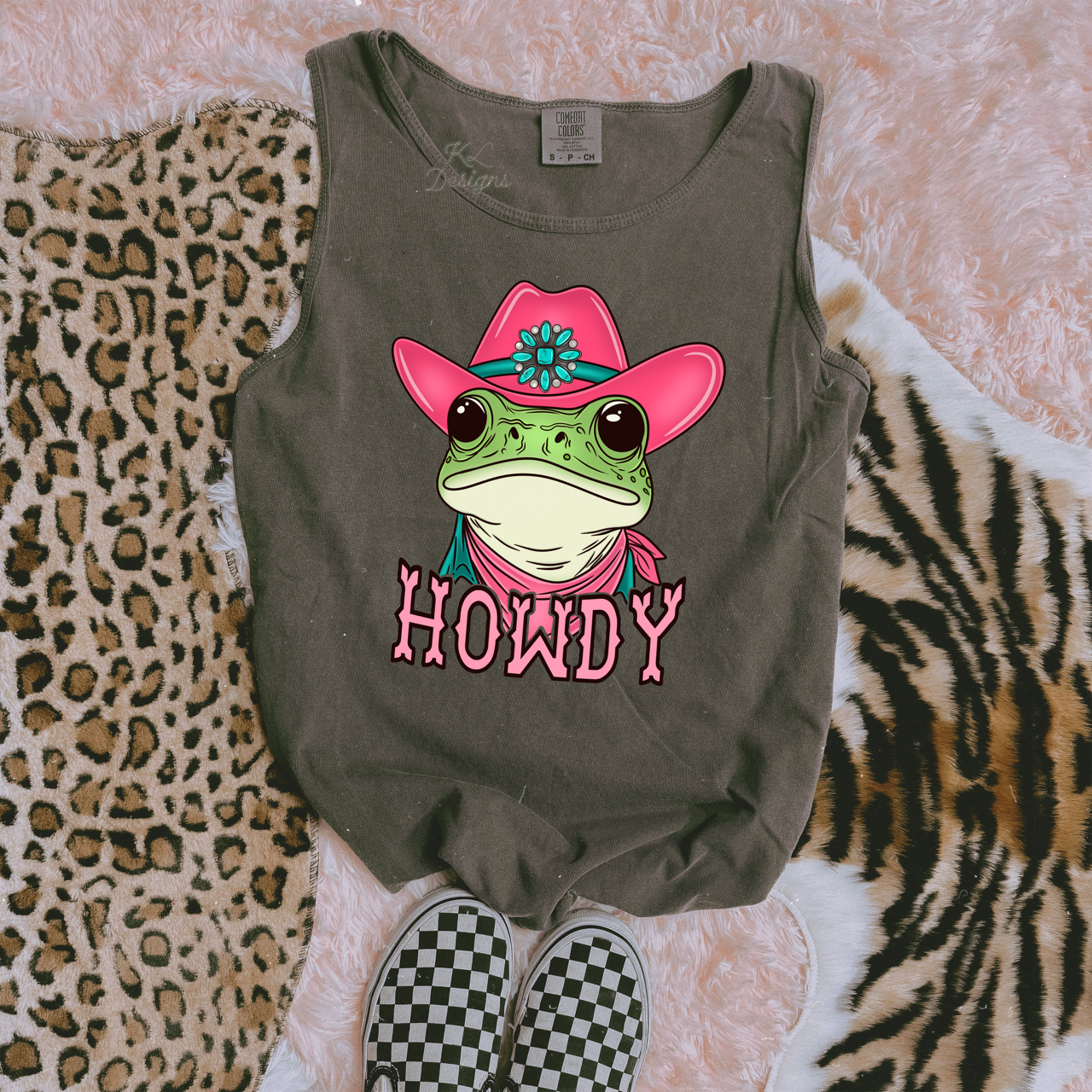 Howdy Cowgirl Frog Tank - (preorder)