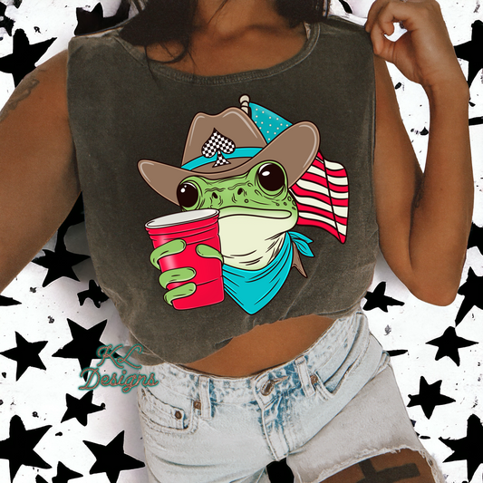 Patriotic Cup Frog Tank - (preorder)