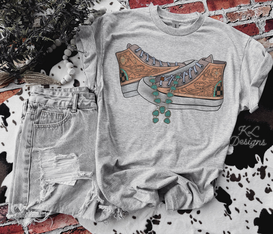 Leather & Turquoise Shoes (sublimation)