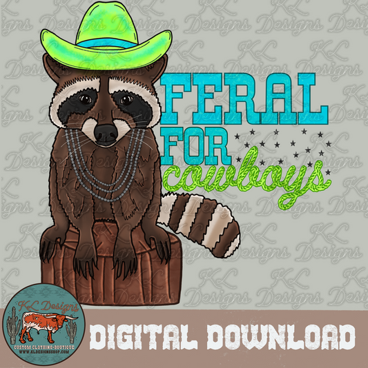 Feral For Cowboys (green/blue) - Digital Download