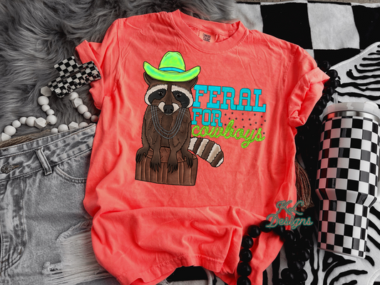 Feral For Cowboys Raccoon / Green&Blue (preorder)