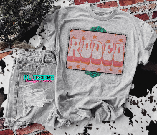 Retro Pink Stars Rodeo (sublimation)