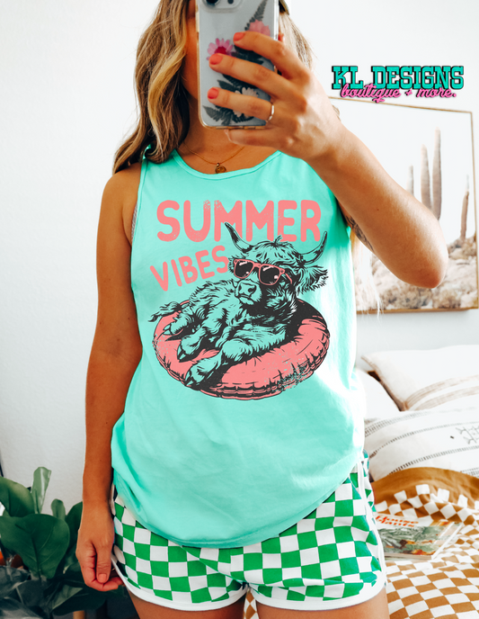 Summer Vibes Highland Tank - (preorder)
