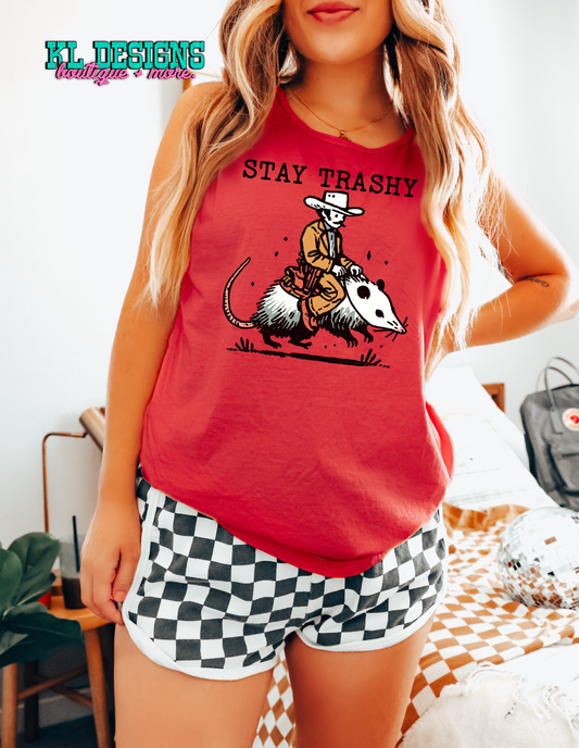 Trashy Cowboy Ride Tank - (preorder)