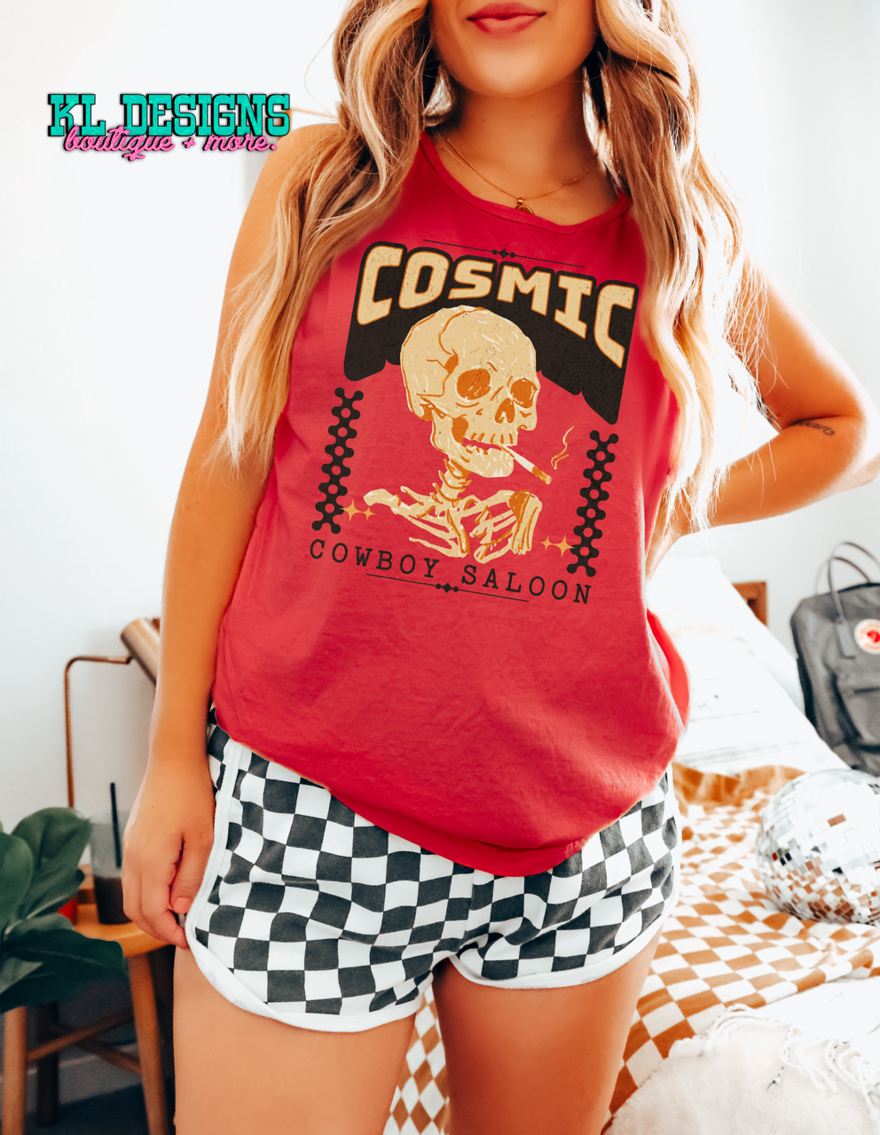 Cosmic Cowboy Skellie Saloon Tank - (preorder)