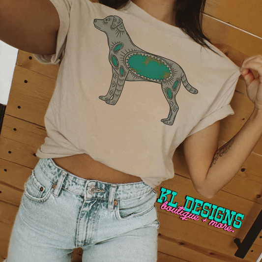 Turquoise Labrador Jewel (sublimation)