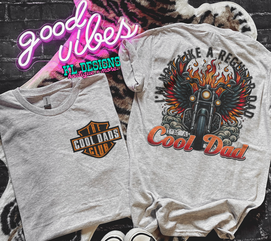 Cool Dads Club Motorcycle - Front & Back (sublimation)