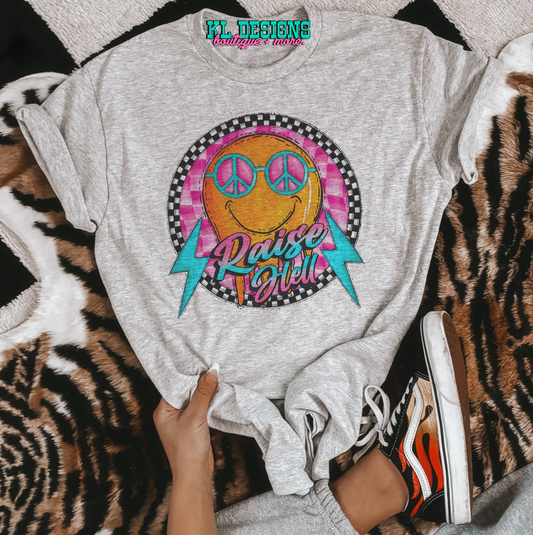 Retro Raise Hell Circle (sublimation)